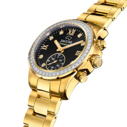 Reloj Jaguar Connneted Mujer Dorado Esfera Negra J984/1