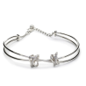 Pulsera Plata Caña Doble Zircon 2 Motivos
