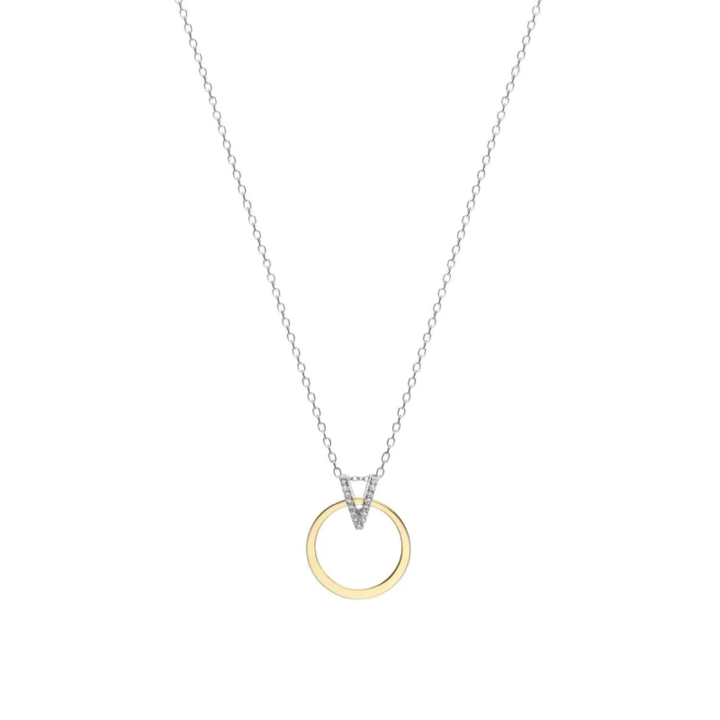 Gargantilla Plata Bicolor Mujer Circonitas Lineargent
