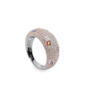 Sortija Mujer Plata Bicolor Rosa Multipiedra Talla 12