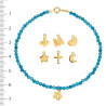 Pulsera Oro Howlita Turquesa Para añadir Motivos 16cm