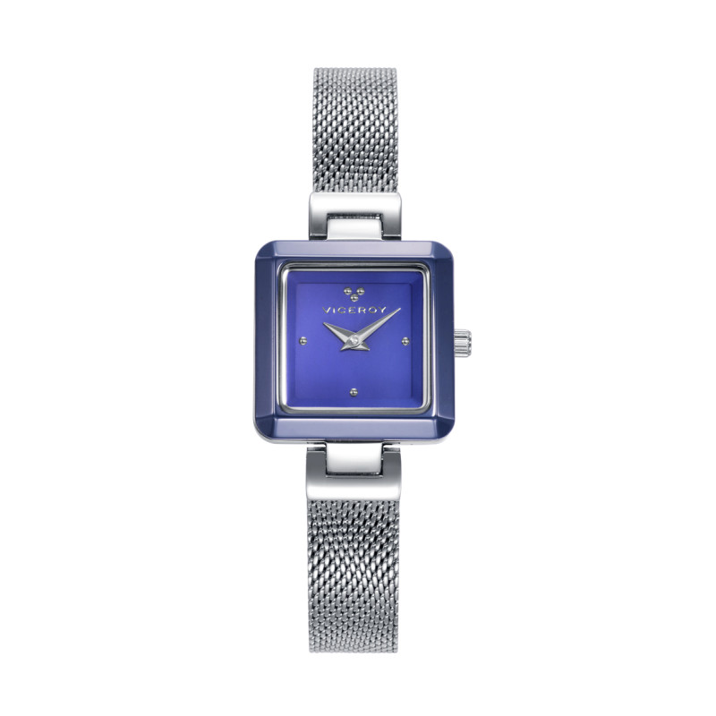 Reloj Viceroy Mujer Cerámica y Acero 401182-37 – Esfera Azul Malla Milanesa 25 mm