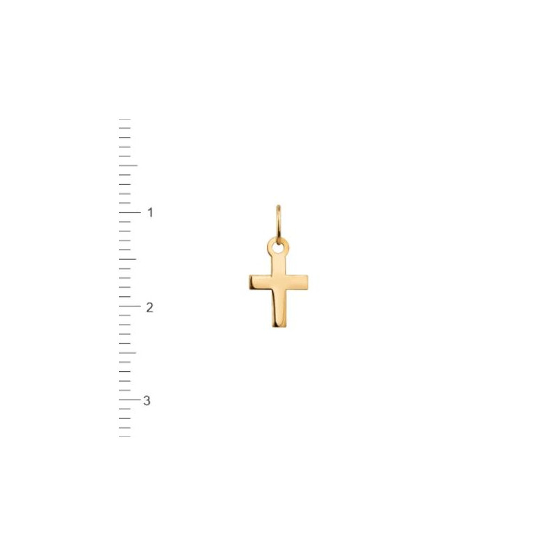 Colgante Cruz Chapa 8x6mm Brillo