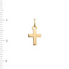 Colgante Cruz Chapa 8x6mm Brillo