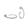 Pendientes Aro Diseño Plata Zirconitas