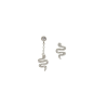 Pendientes Plata Zirconita Serpiente