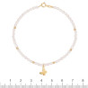 Pulsera Perlas Grano Mini Mariposa 16 Cm