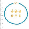 Pulsera Oro Howlita Turquesa Para añadir Motivos 16cm