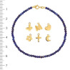 Pulsera oro Lapislazuli con Motivos Oro 18k Incluido 16cm