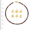 Pulsera Oro Jade Natural con Motivos Oro 18k Incluido 16cm