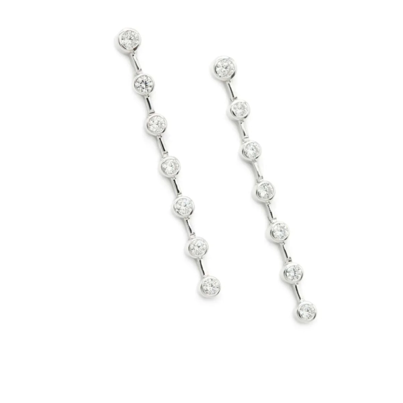 Pendientes Largos Plata Zirconitas