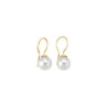 Pendientes Majorica Lyra dorados largos con perla blanca 9mm 09456.01.1.e00