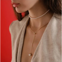 Collar Majorica Plata Rodiada Ballet perlas 4mm 16189.01.2.n32