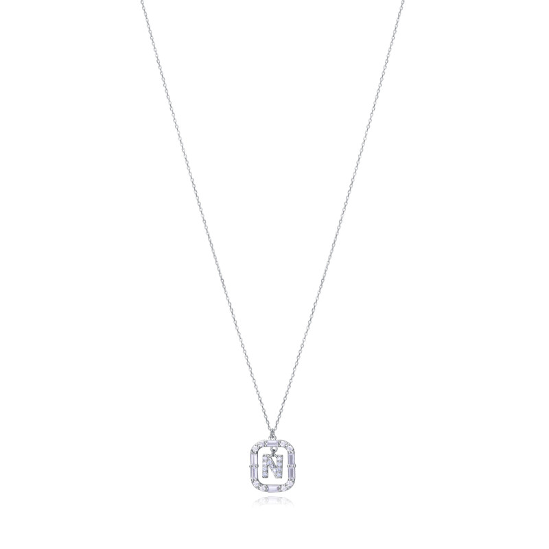 Collar Inicial N Mujer Plata Pulida Viceroy Elegant