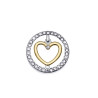 Motivo Viceroy Acero Dorado Corazon Circonitas blancas Para Pulsera de 9,5 mm de Ancho