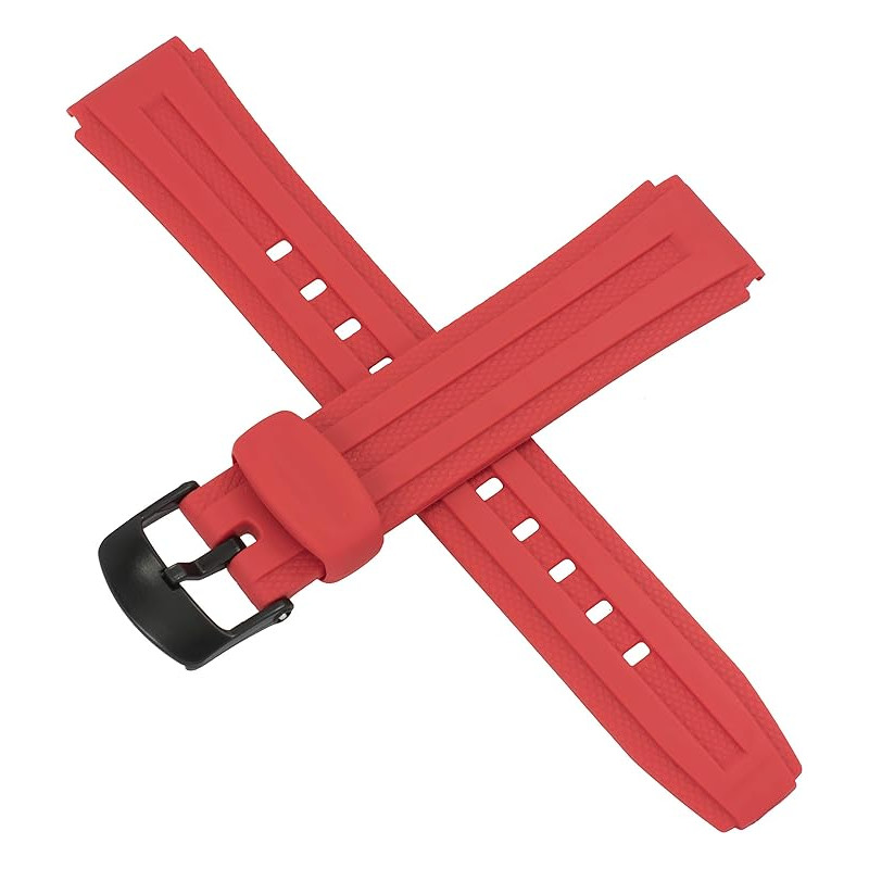 Correa Reloj Casio Original Color Roja W-211 10268503