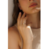 Anillo Mujer Plata Dorada Talla 14