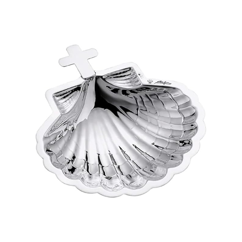 Concha Bautizo Cruz Pedro Duran Plata de primera ley  9,5 x 11 cm 00131066