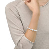 Pulsera Majorica Perla Blanca Plata 1 Ley Dorada 6/10 mm Mujer 14709.01.1.B19