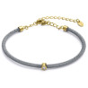 Pulsera de Mujer de malla milanesa de acero y diamante.