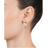 Pendientes de mujer Viceroy Chic de acero tricolor en color acero, ip dorado y rosa en forma de aro, largo 2cm. Usuario: Mujer