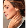 Pendientes de mujer Viceroy Chic de acero tricolor en color acero, ip dorado y rosa en forma de aro, largo 2cm. Usuario: Mujer