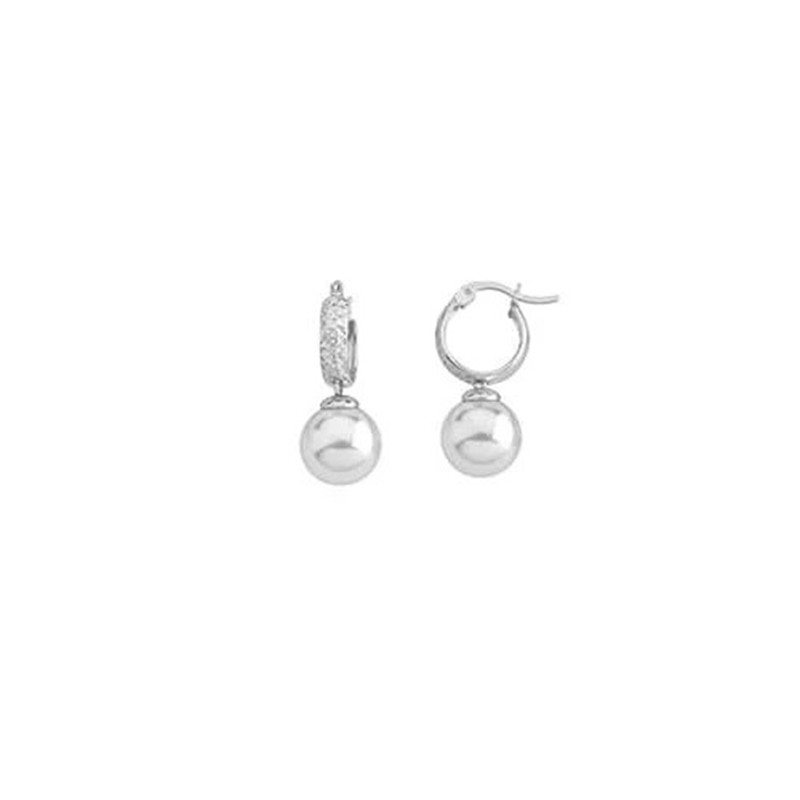 Pendientes Majorica Perla Plata Mujer Anneau 22mm 14767.01.2.e