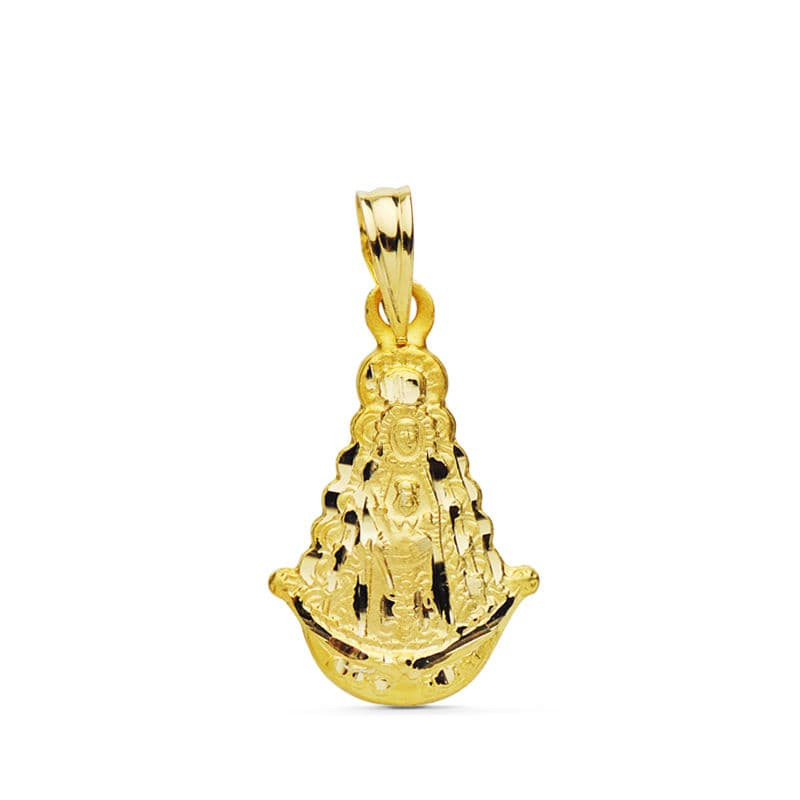 Medalla Virgen Del Rocio Silueta Oro de Primera Ley 20x15 Mm