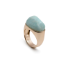 Anillo Mujer Plata Rosa Aguamarina