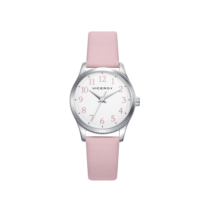 Reloj Viceroy Niña 41132-04 Piel Rosa Esfera Blanca + Pulsera Regalo