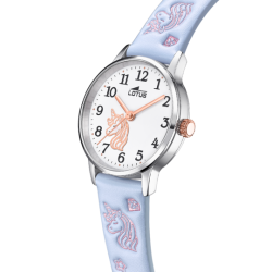 Reloj Lotus niña Correa Azul Celeste con unicornios y numeros 18865/3