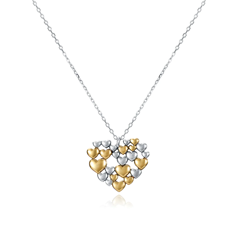 Collar Mujer Viceroy Corazon Plata De Ley Bicolor