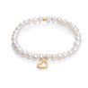Pulsera Niña Perlas Y Corazon Elastica Viceroy Jewels 6005P100-60