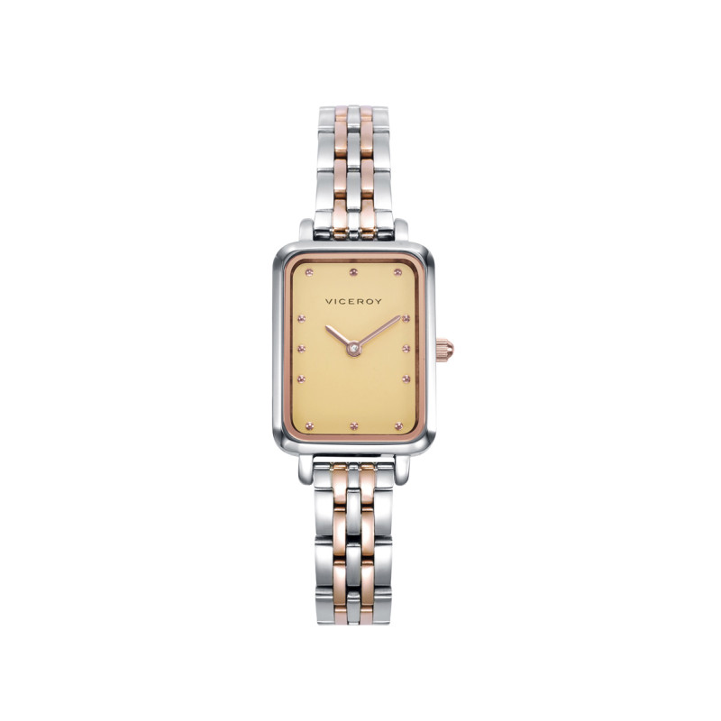 Reloj Viceroy Mujer Acero Rectangular Bicolor 401220-27