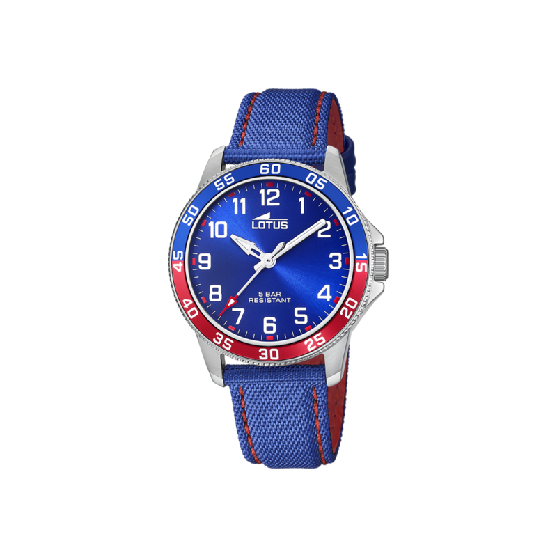 Reloj Niño Correa Azul y Esfera Azul con números Lotus 18787/1