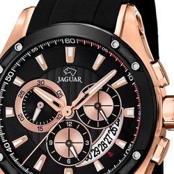 Reloj Jaguar Hombre Swiss Made Special Edition Negro Ip Rosa J691/1