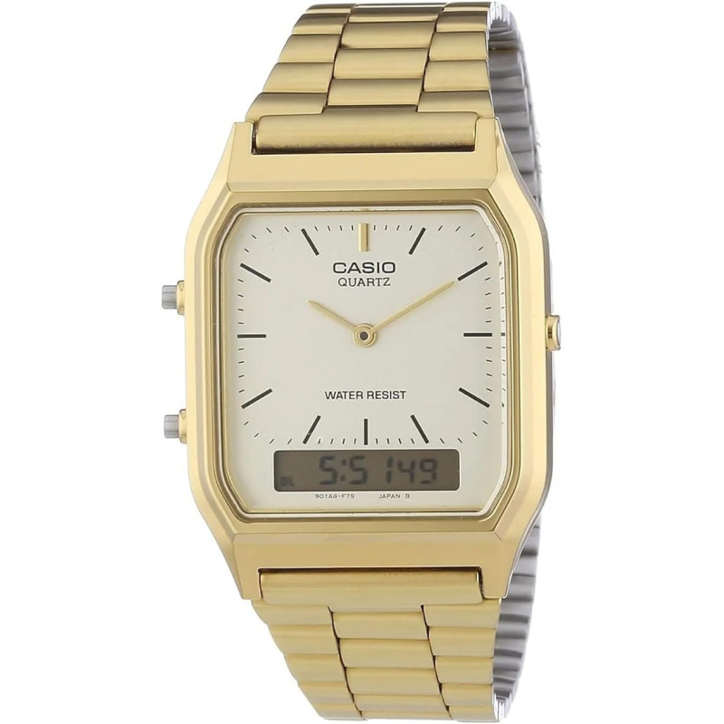 Reloj Casio Analogico digital Vintage Dorado Unisex Aq-230ga-9dmqyes