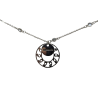 Collar Mama Plata 1 Ley 20 mm cadena con piedras