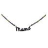 Collar Mama Plata Piedras Color