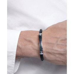 Pulsera Viceroy Acero Y Piel Trenzada Hombre 14120p01010