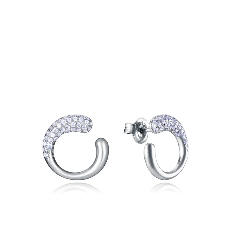 Pendientes Viceroy Plata Mujer Rodio Circonitas Blancas 15117e000-30