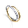 Anillo Doble Baño de Oro y Rodio Viceroy Mujer Plata Talla 12 9126a012-30
