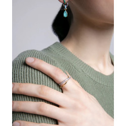 Anillo Doble Baño de Oro y Rodio Viceroy Mujer Plata Talla 12 9126a012-30