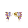 Pendientes Viceroy Flor con Circonitas en Plata con Baño de Dorado 9129E100-37