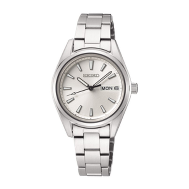 Reloj Seiko Mujer Neo Classic Esfera Blanca Sumergible Zafiro Sur349p1