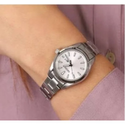 Reloj Seiko Mujer Neo Classic Esfera Blanca Sumergible Zafiro Sur349p1