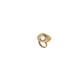 Anillo Acero Perla Majorica...