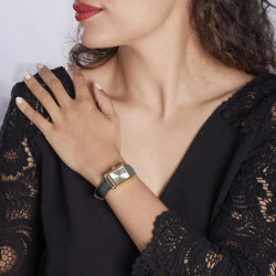 Reloj Casio Mujer Dorado Correa Piel Negra Ltp-1234pgl-7a2ef