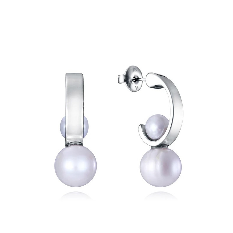 Pendientes Viceroy Acero Y Perlas 14095e01000