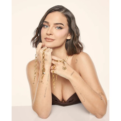 Charm Viceroy Acero Dorado y Piedras Natural Colección Laura Escanes 14179m01012